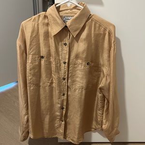 Silk button down